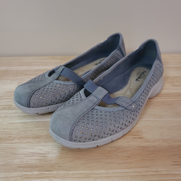 Nature Walk Shoes - Nature Walk Womens Shoes 7.5 Sandal Flats Leather Comfort Blue